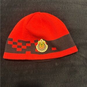 Civas Red and Blue Knit Beanie